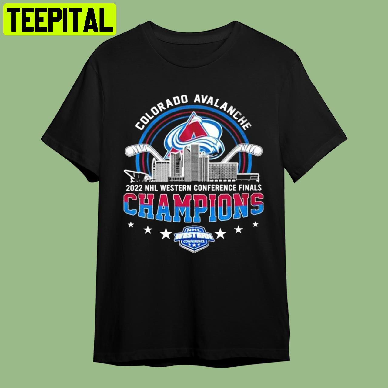 Colorado Avalanche 2022 Championship Western Conference Retro Art Unisex T-Shirt Colorado Avalanche 2022 Championship Western Conference Retro Art Unisex T-Shirt