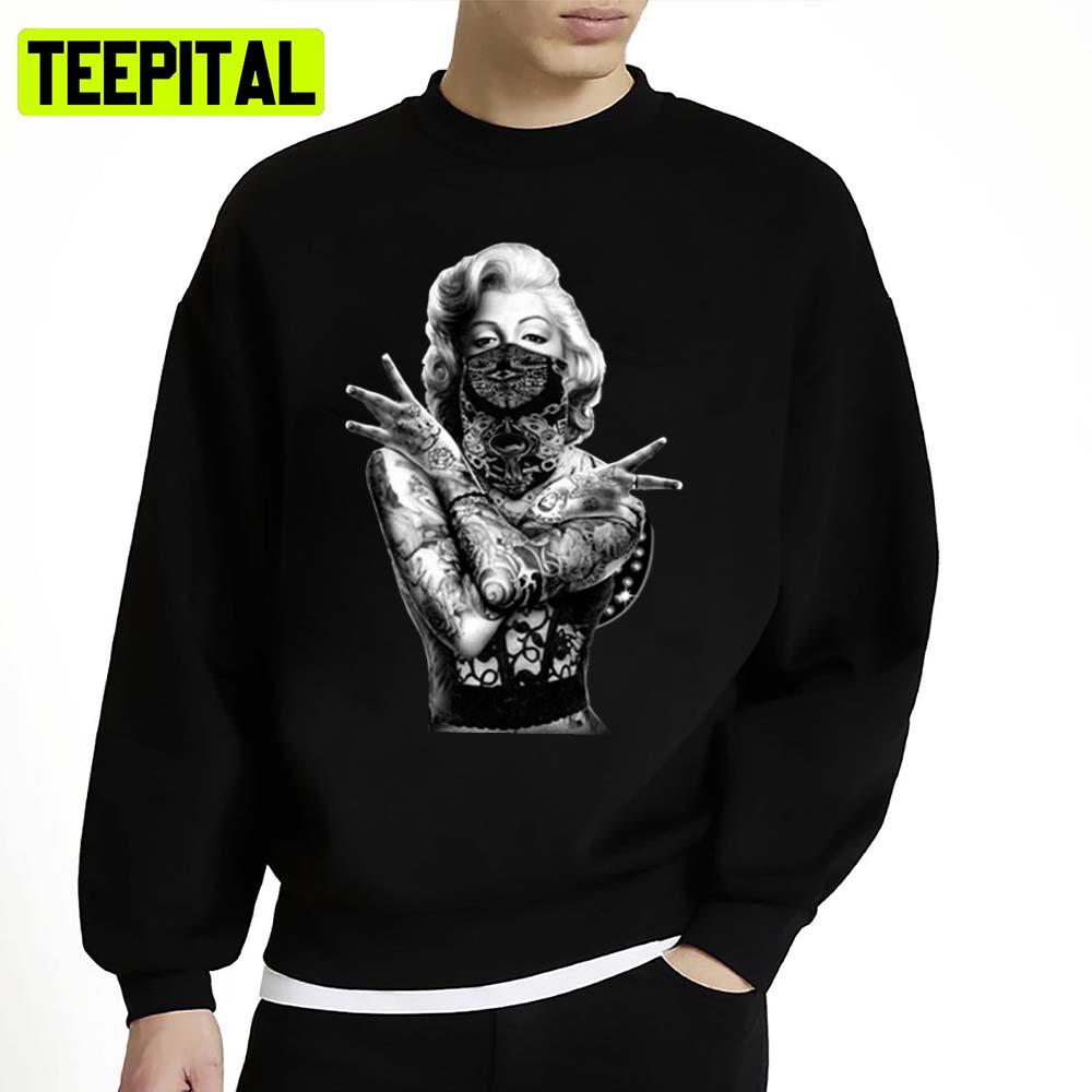 Cool Tatoo Art Marilyn Monroe Unisex Sweatshirt Cool Tatoo Art Marilyn Monroe Unisex Sweatshirt