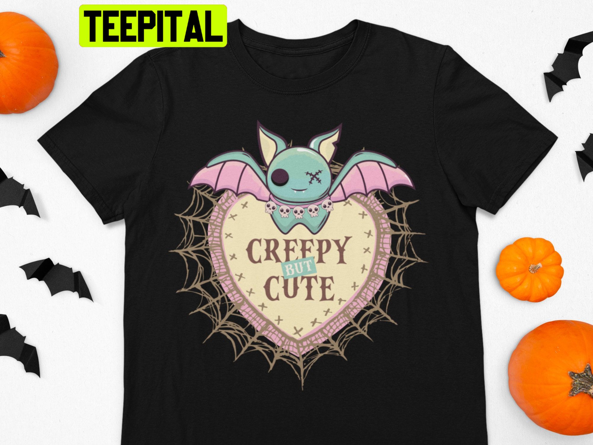 Creepy But Cute Halloween Bat Spider Trending Unisex Shirt Creepy But Cute Halloween Bat Spider Trending Unisex Shirt