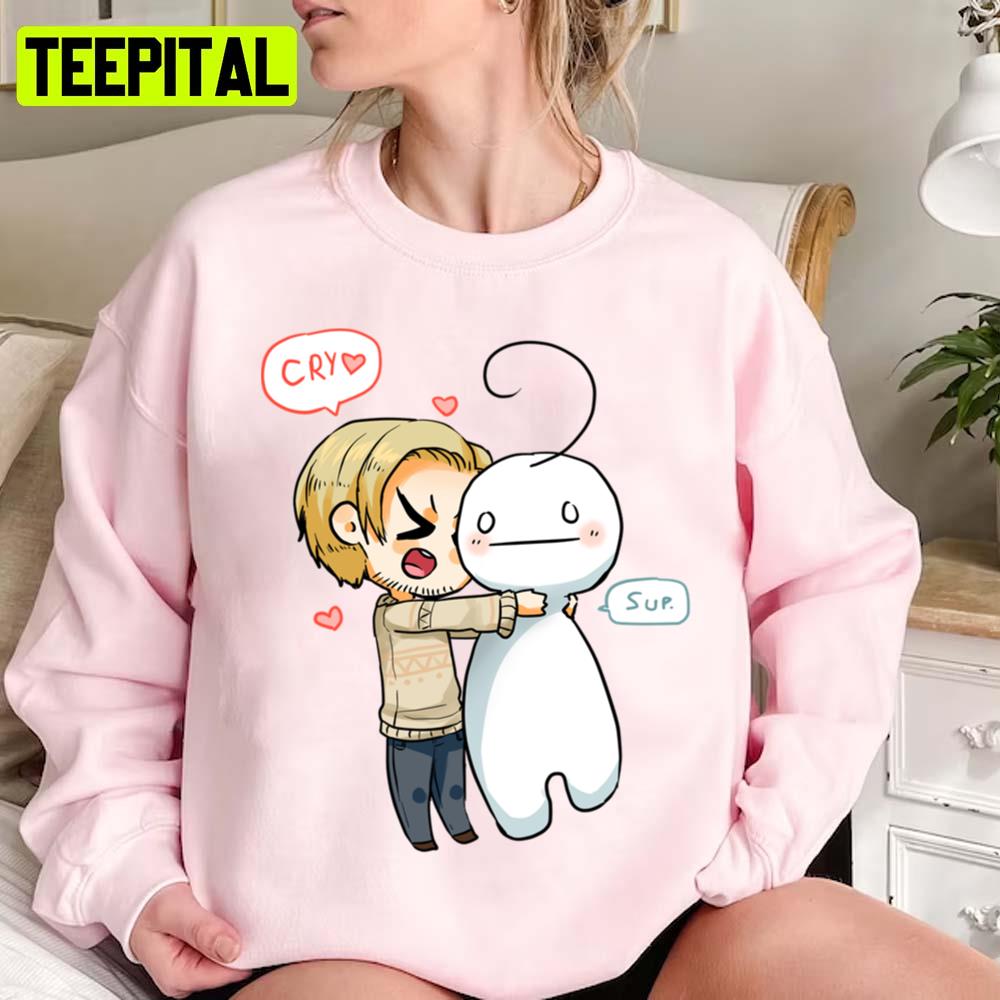 Cryyy Sup Cute Chibi Pewdiepie Unisex Sweatshirt Cryyy Sup Cute Chibi Pewdiepie Unisex Sweatshirt