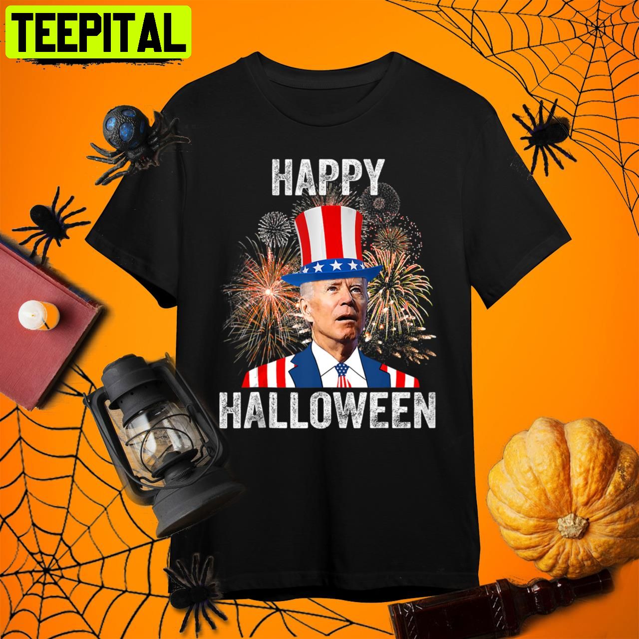 Cute Halloween Funny Happy October Fan Joe Biden Retro Art Unisex T-Shirt Cute Halloween Funny Happy October Fan Joe Biden Retro Art Unisex T-Shirt