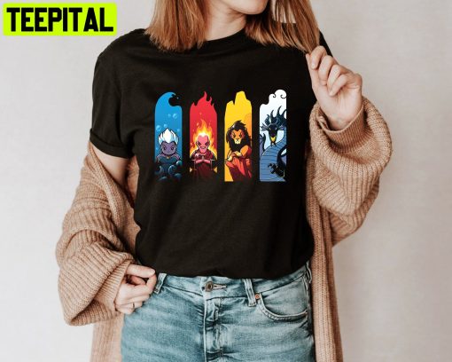 Cute Villains Villain Villain Disney Unisesx T-Shirt