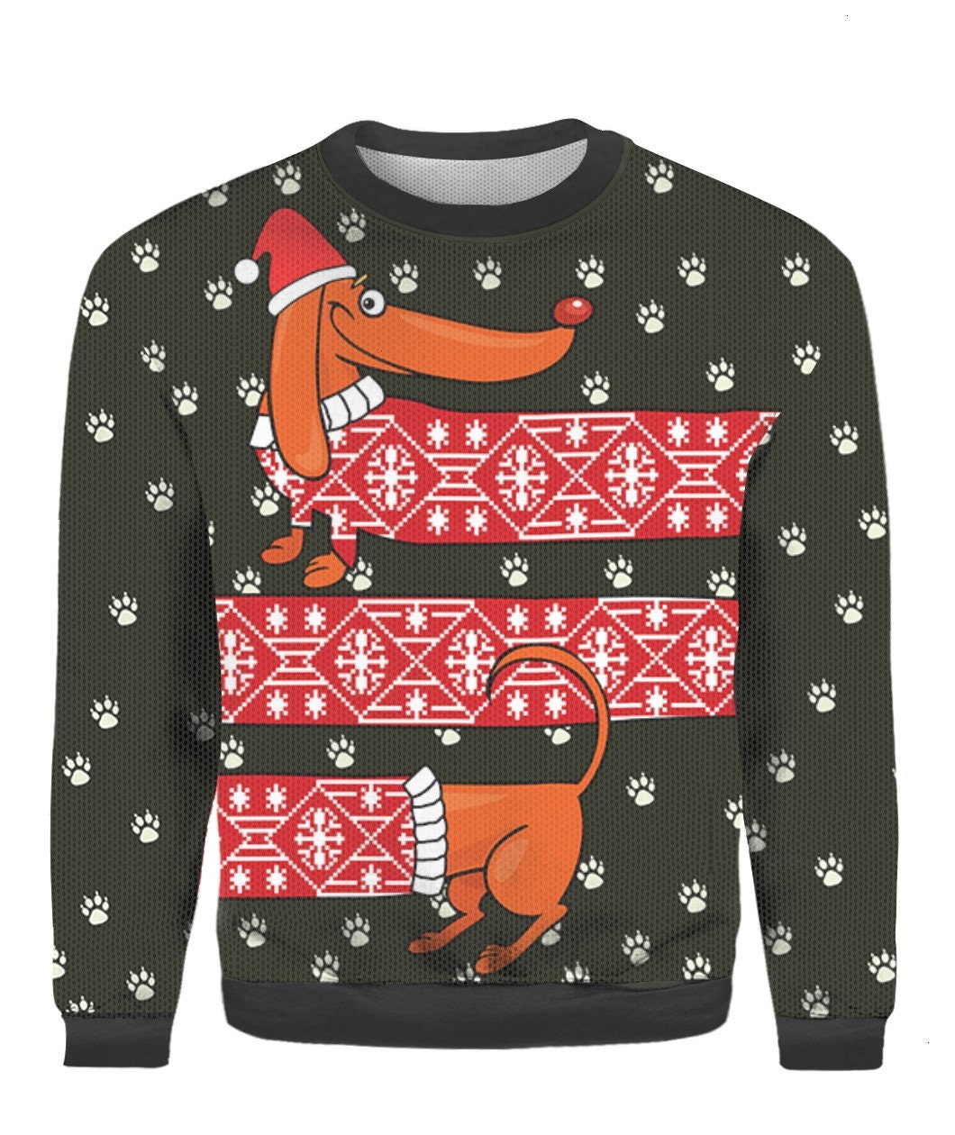 Dachshund Christmas Believe Xmas Ugly 3D Sweater Dachshund Christmas Believe Xmas Ugly 3D Sweater