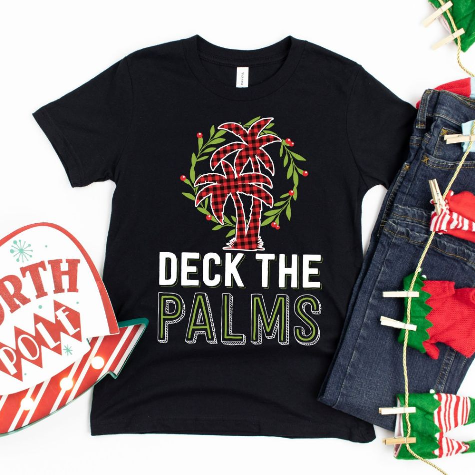 Deck The Palms Tank Top Flamingo Christmas Shirt Deck The Palms Tank Top Flamingo Christmas Shirt