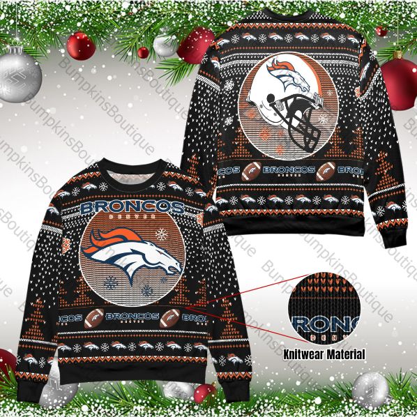 Denver Broncos Unisex Ugly Xmas 3D Sweater Denver Broncos Unisex Ugly Xmas 3D Sweater