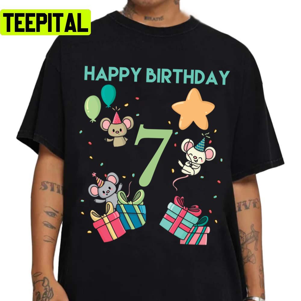 Design For Kid 7th Birthday Active Unisex Sweatshirt Design For Kid 7th Birthday Active Unisex Sweatshirt