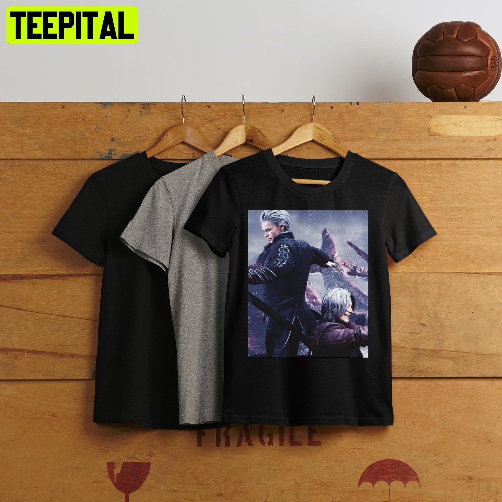 Devil May Cry 5 Dmc Dante Nero Vergil Unisex T-Shirt Devil May Cry 5 Dmc Dante Nero Vergil Unisex T-Shirt