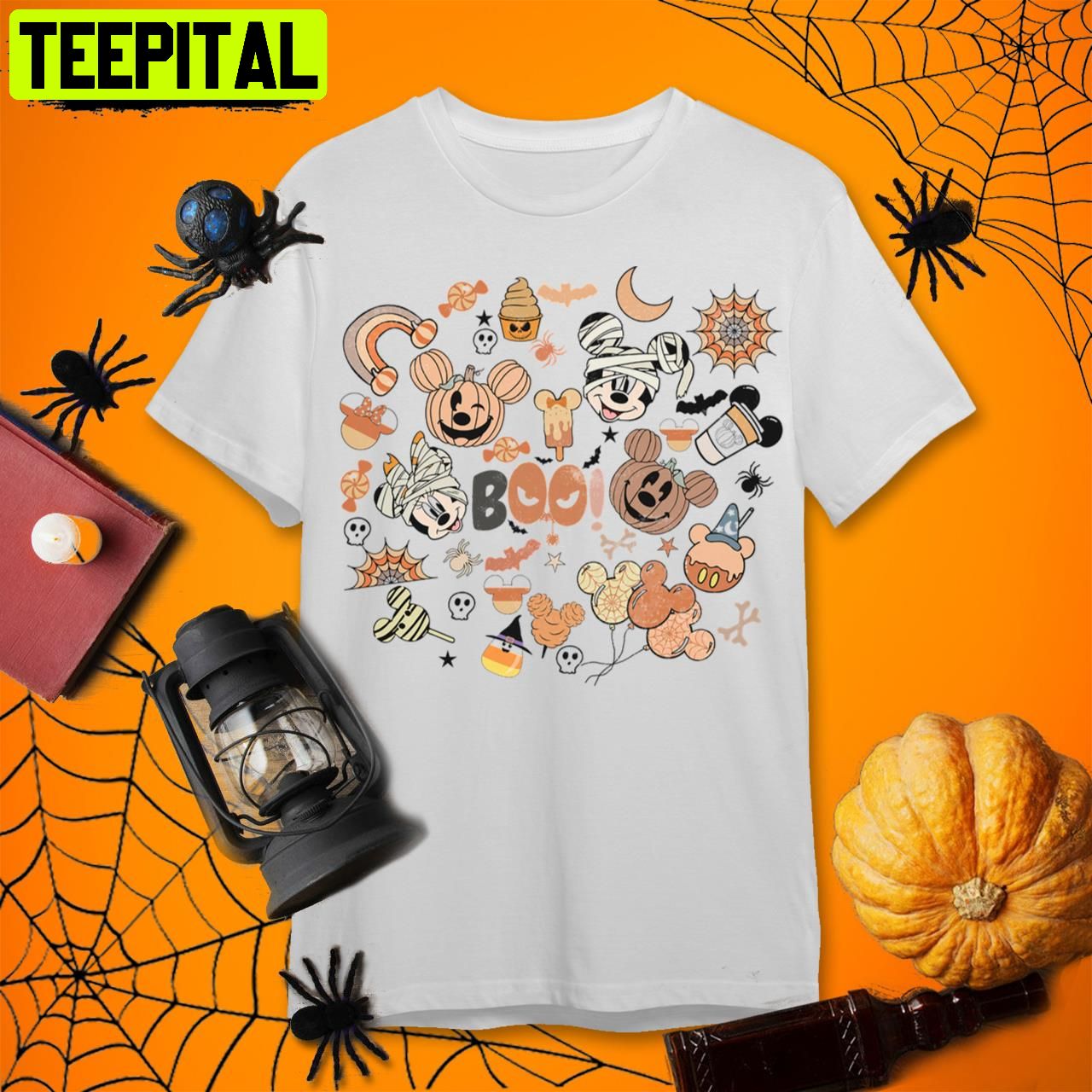Disney Boo Disney Halloween Spooky Seasons Retro Art Unisex T-Shirt Disney Boo Disney Halloween Spooky Seasons Retro Art Unisex T-Shirt