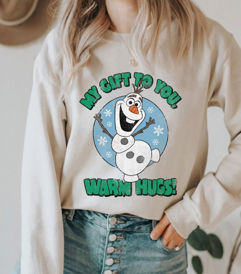 Disney Frozen Olaf My Gift To You Warm Hugs Christmas Sweatshirt Disney Frozen Olaf My Gift To You Warm Hugs Christmas Sweatshirt