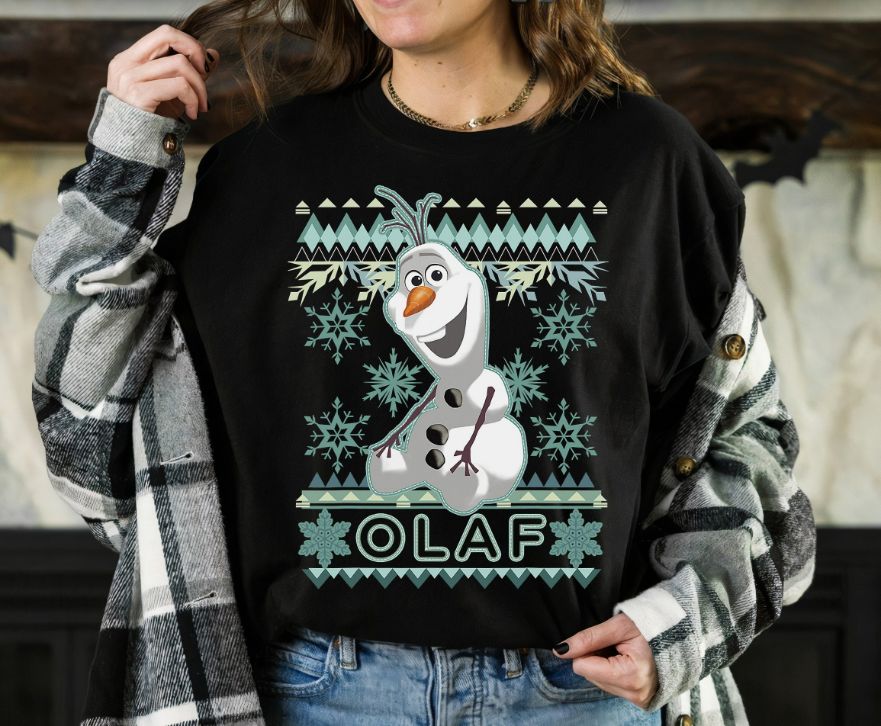 Disney Frozen Olaf Ugly Christmas Graphic T-Shirt Disney Frozen Olaf Ugly Christmas Graphic T-Shirt