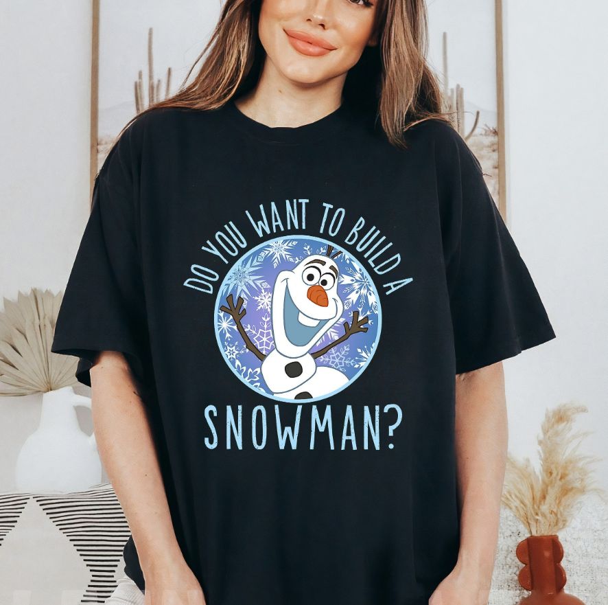Disney Frozen Olaf Want To Build Snowman T-Shirt Disney Frozen Olaf Want To Build Snowman T-Shirt