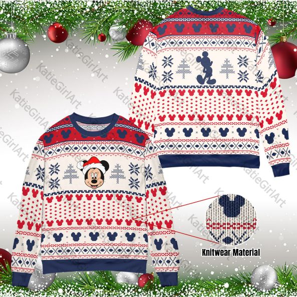 Disney Mickey Christmas Unisex Ugly 3D Sweater Disney Mickey Christmas Unisex Ugly 3D Sweater