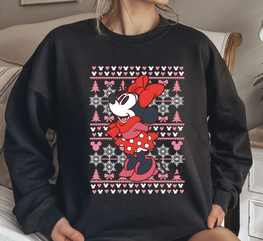 Disney Minnie Mouse Ugly Christmas Sweatshirt Disney Minnie Mouse Ugly Christmas Sweatshirt