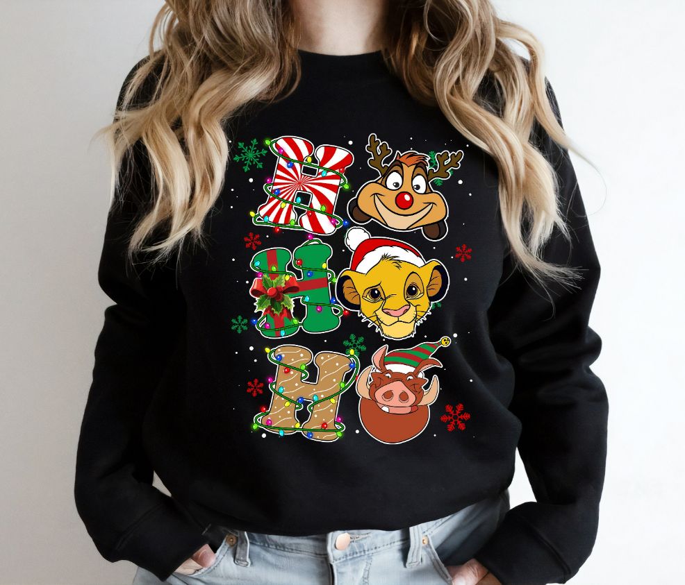 Disney The Lion King Christmas Lights Sweatshirt Disney The Lion King Christmas Lights Sweatshirt