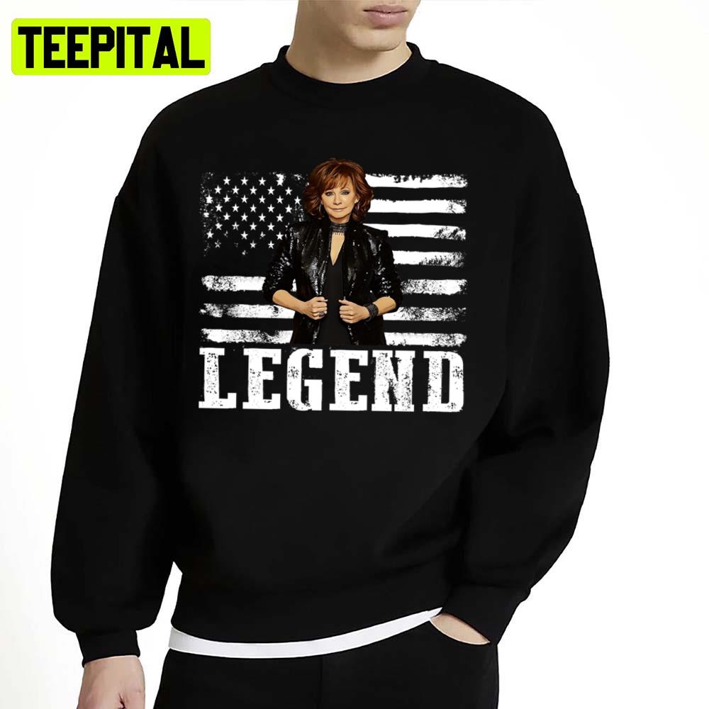 Distressed American Flag Music Legend Reba Mcentire Unisex Sweatshirt Distressed American Flag Music Legend Reba Mcentire Unisex Sweatshirt