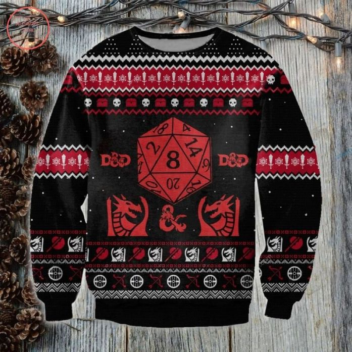 Dragon Dungeous ANd Dragons Ugly Christmas Sweater Dragon Dungeous ANd Dragons Ugly Christmas Sweater