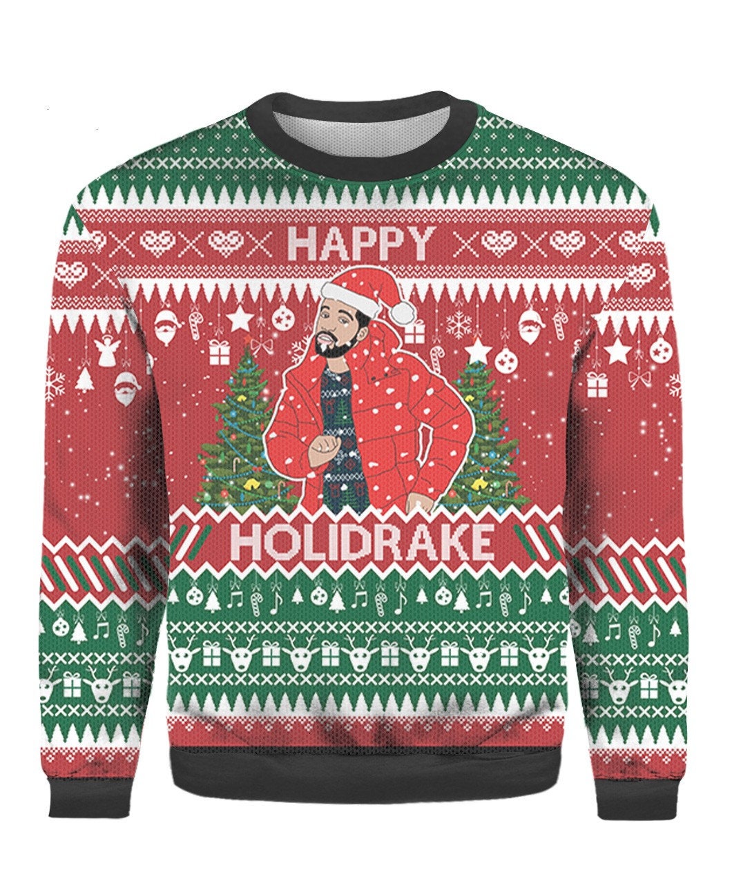 Drake Rapper Happy Holidrake Ugly Christmas Sweater Drake Rapper Happy Holidrake Ugly Christmas Sweater