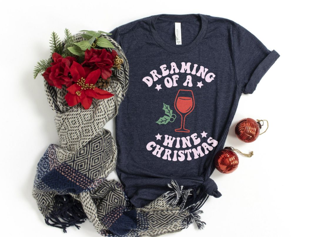 Dreaming Of A Wine Christmas Shirt Dreaming Of A Wine Christmas Shirt