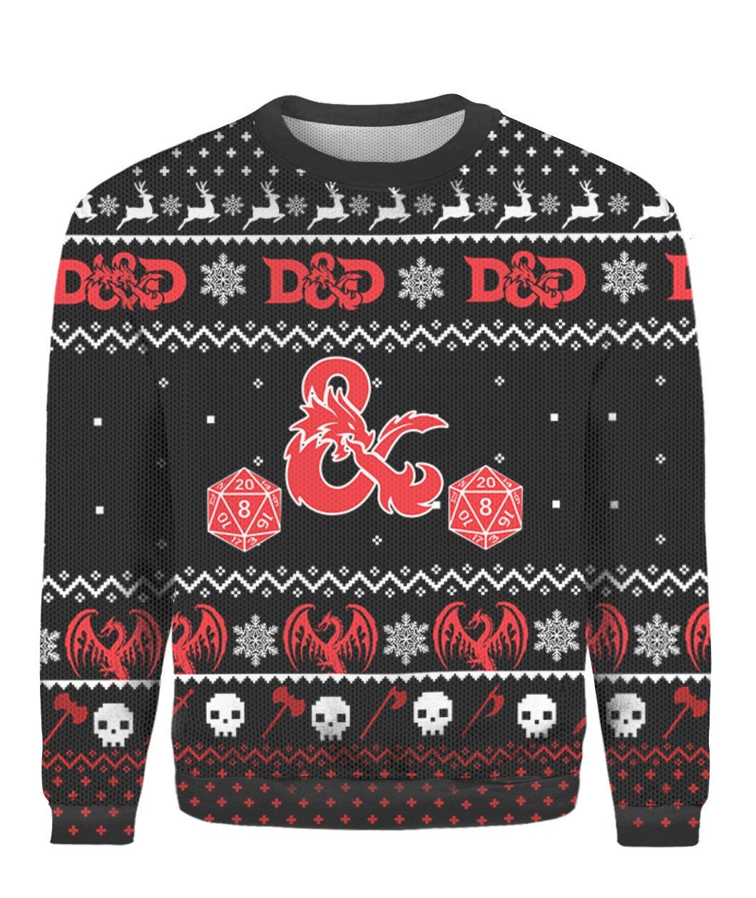 Dungeon And Dragons DnD Christmas 2022 ugly 3D Sweater Dungeon And Dragons DnD Christmas 2022 ugly 3D Sweater