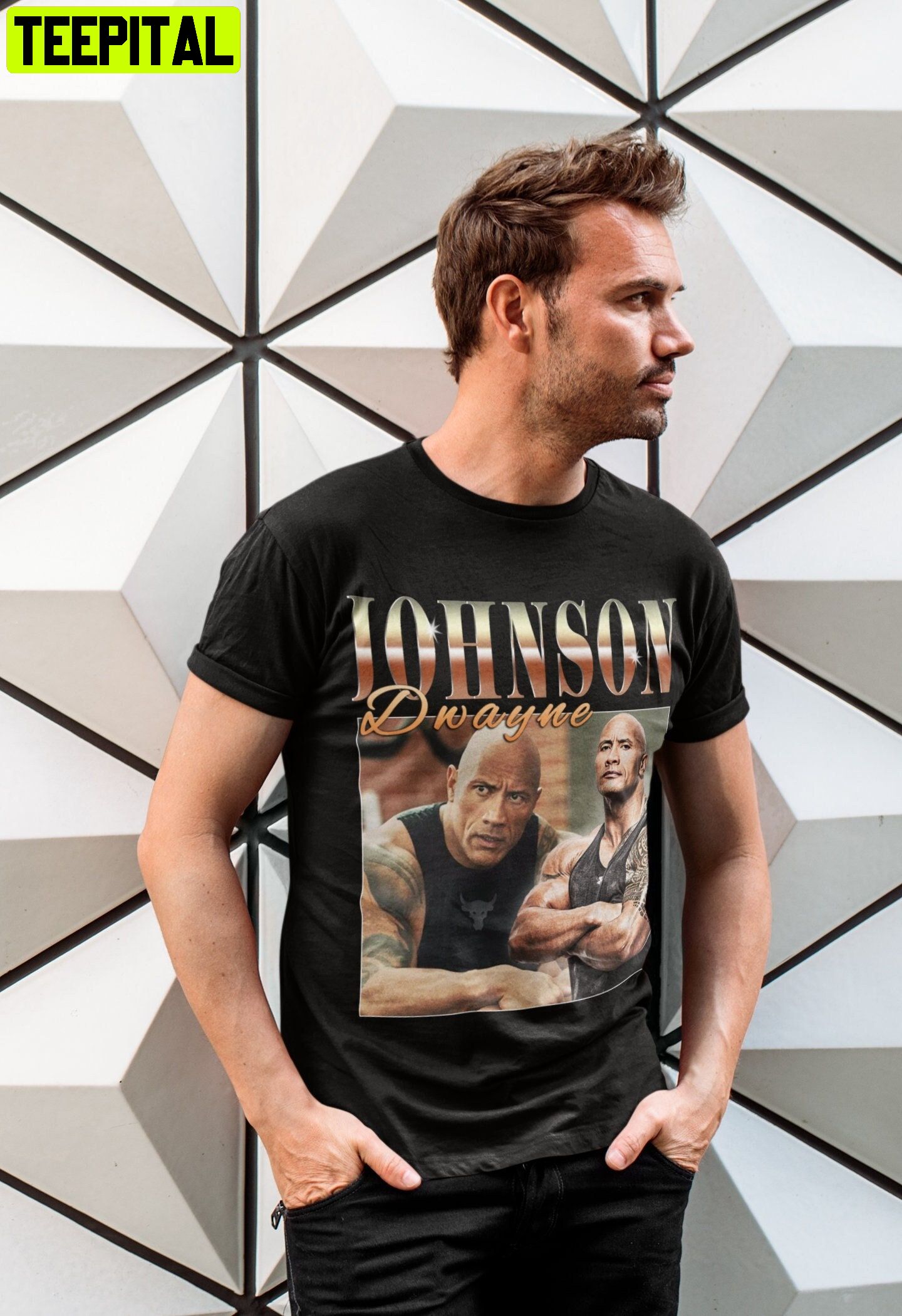 Dwayne Johnson American Actor Retro Design T-Shirt Dwayne Johnson American Actor Retro Design T-Shirt