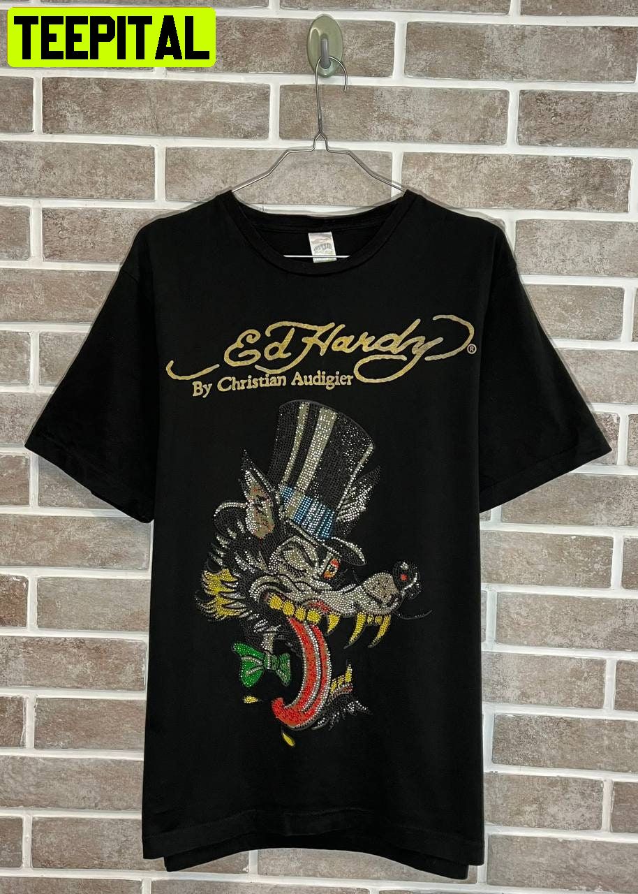 Ed Hardy Christian Audigier Retro Design T-Shirt Ed Hardy Christian Audigier Retro Design T-Shirt