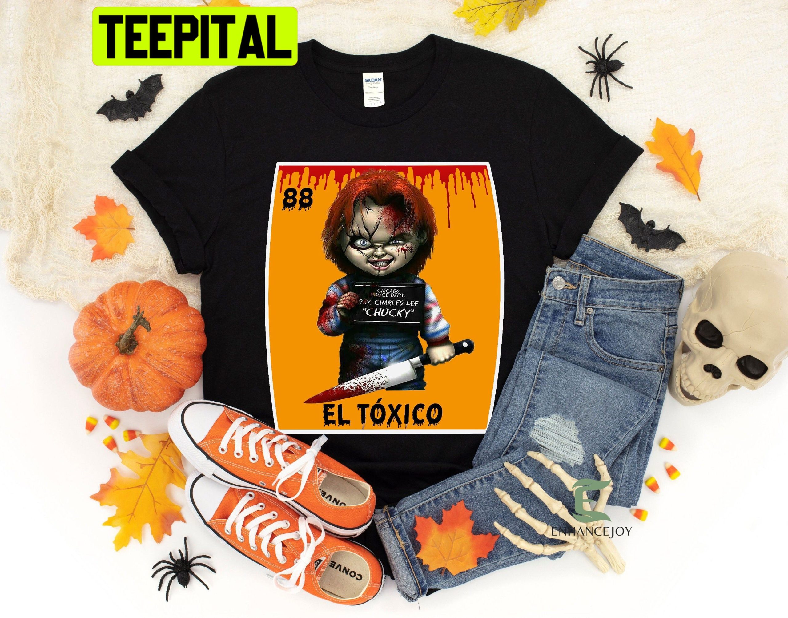 El Toxico Chucky Doll Halloween Party Trending Unisex T-Shirt El Toxico Chucky Doll Halloween Party Trending Unisex T-Shirt