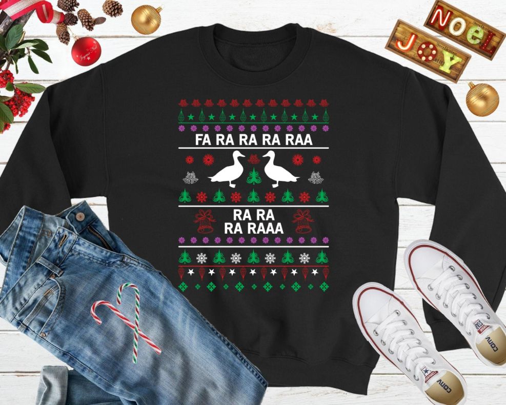 Fa Ra Ra Ra Duck Ugly Christmas Sweater Fa Ra Ra Ra Duck Ugly Christmas Sweater