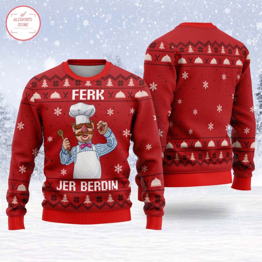 Ferk Jer Berdin Chef Ugly Christmas Sweater Ferk Jer Berdin Chef Ugly Christmas Sweater
