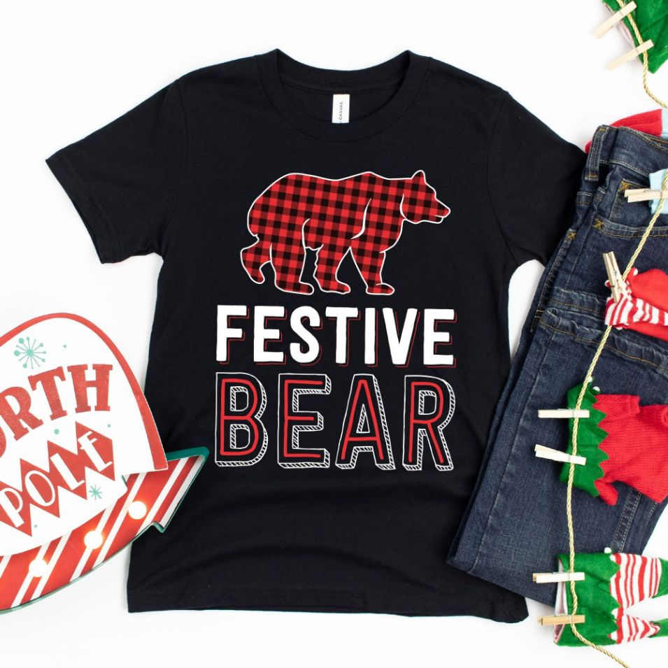 Festive Bear Christmas T-Shirt Festive Bear Christmas T-Shirt