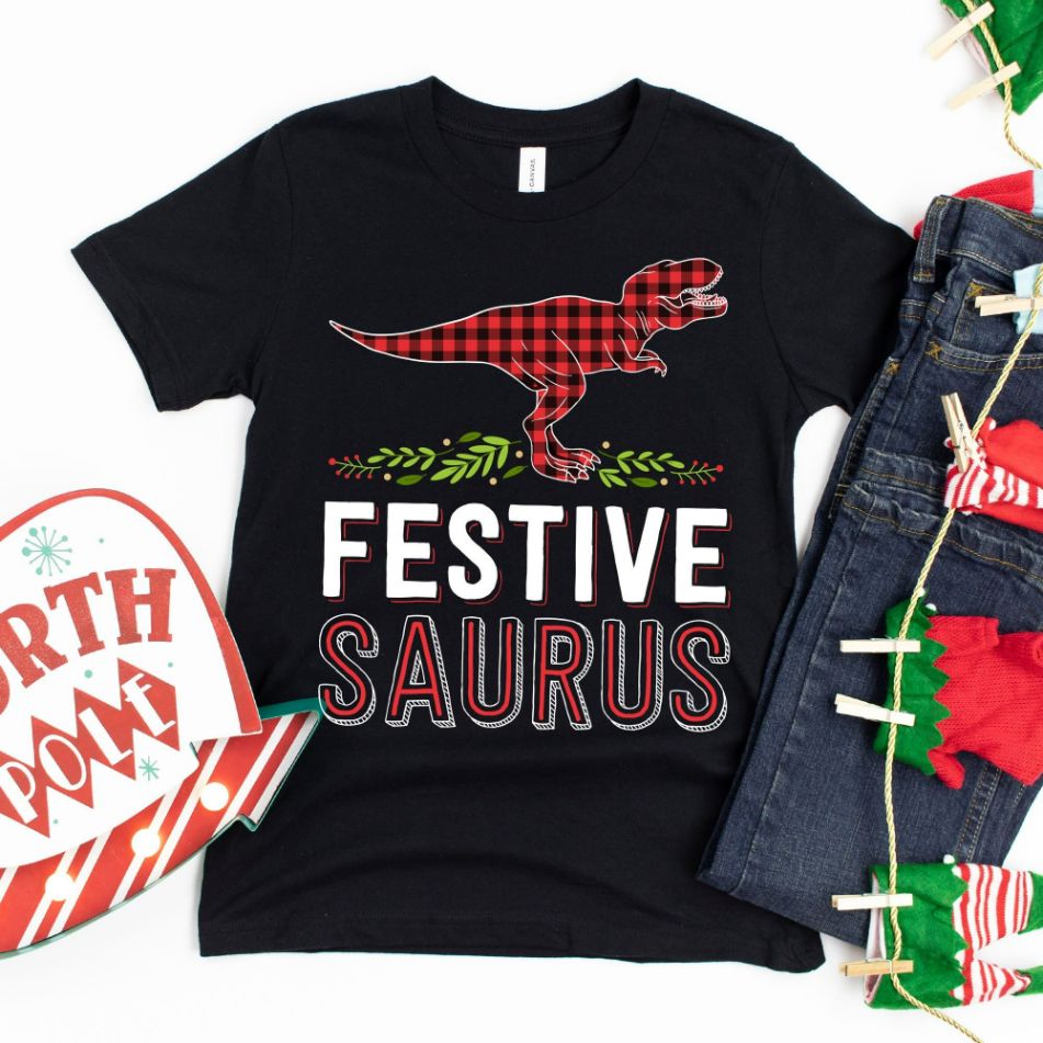 Festive Saurus Christmas T-Shirt Festive Saurus Christmas T-Shirt
