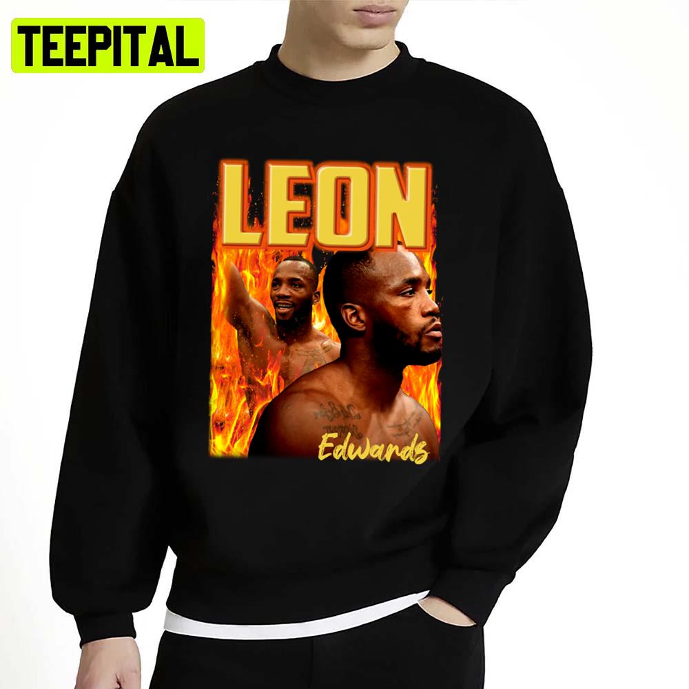 Fire Design Leon Edwards Ufc Champion Unisex Sweatshirt Fire Design Leon Edwards Ufc Champion Unisex Sweatshirt