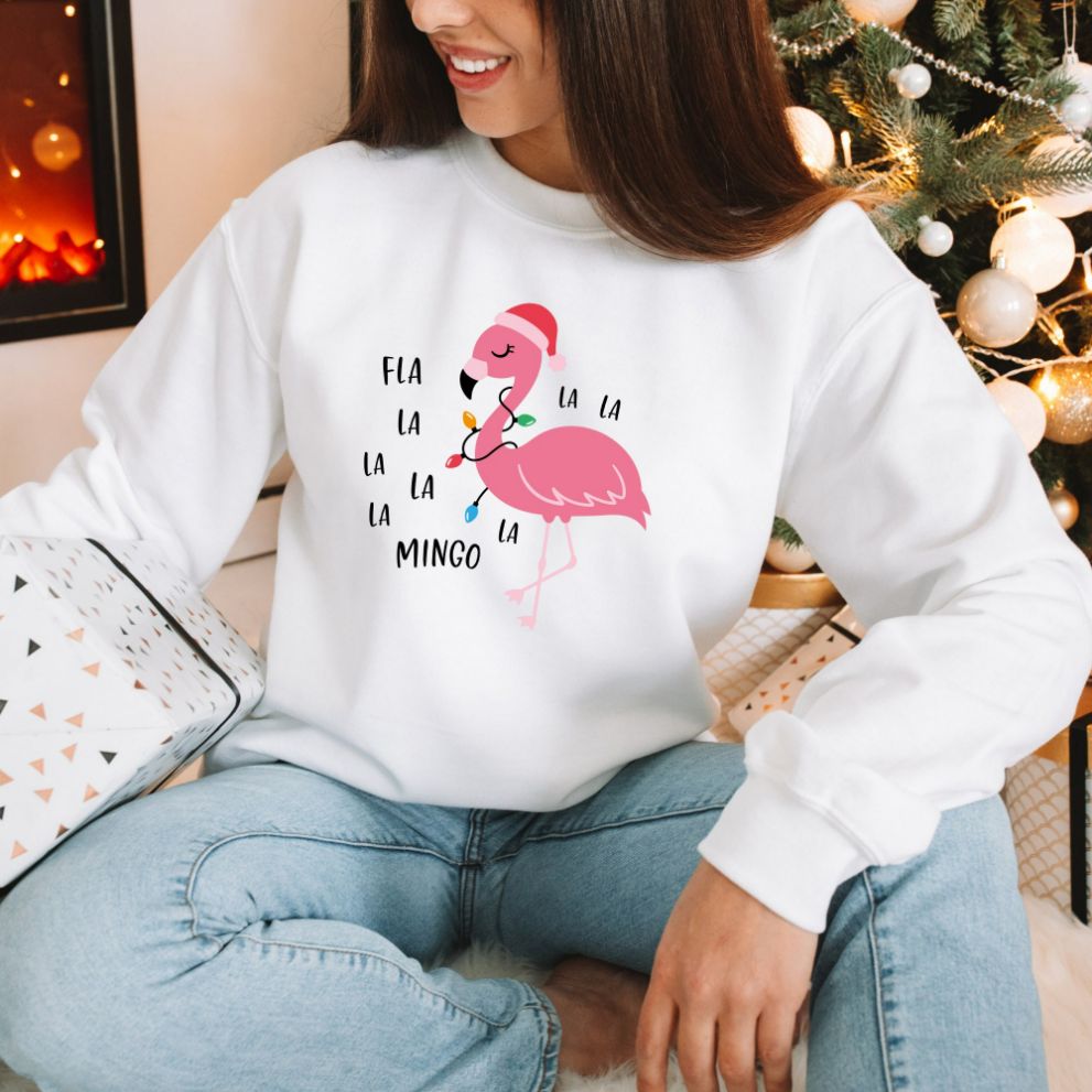 Flamingo Christmas Sweatshirt Flamingo Christmas Sweatshirt
