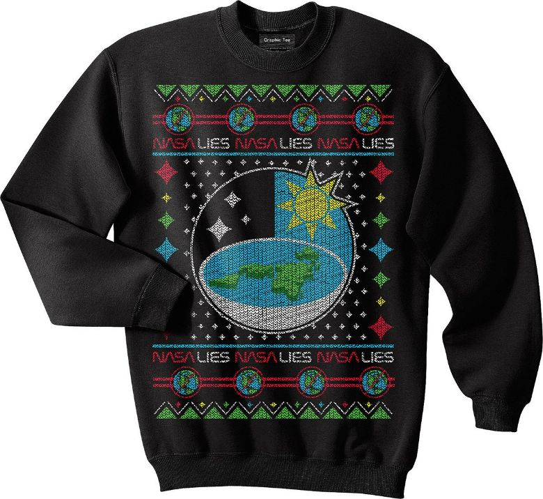 Flat Earth Christmas Sweater Flat Earth Christmas Sweater