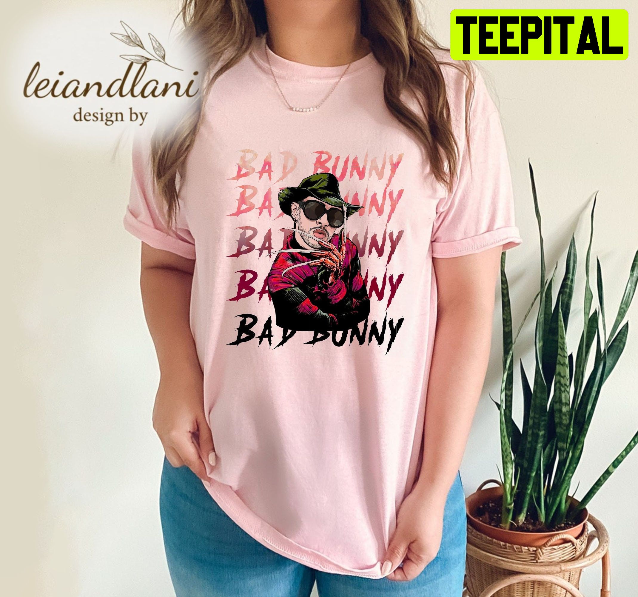 Freddy Krueger Un Verano Sin Ti Movie Coffee Bad Bunny Party Unisesx T-Shirt Freddy Krueger Un Verano Sin Ti Movie Coffee Bad Bunny Party Unisesx T-Shirt