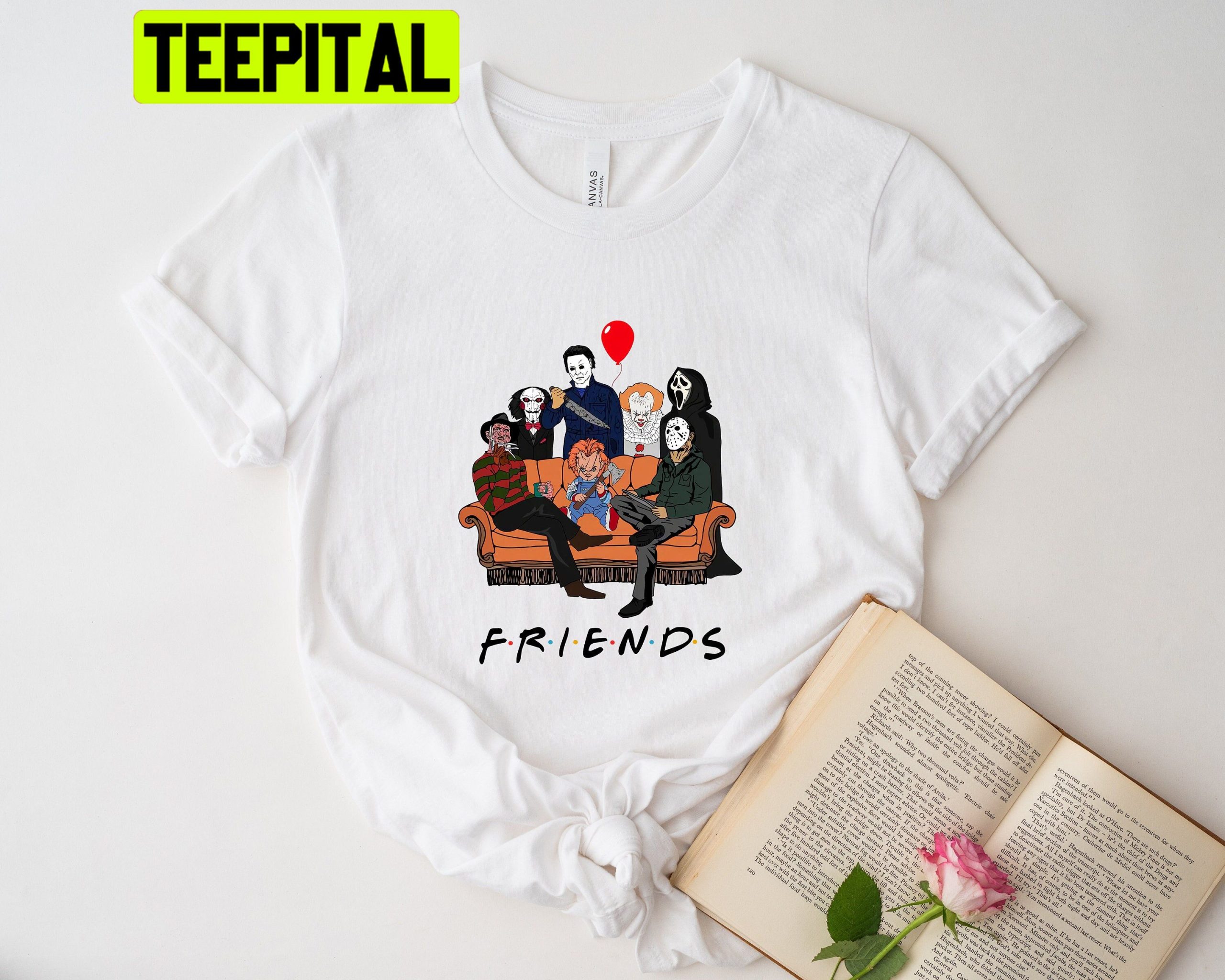 Friends Halloween Horror Movie Killers Trending Unisex T-Shirt Friends Halloween Horror Movie Killers Trending Unisex T-Shirt