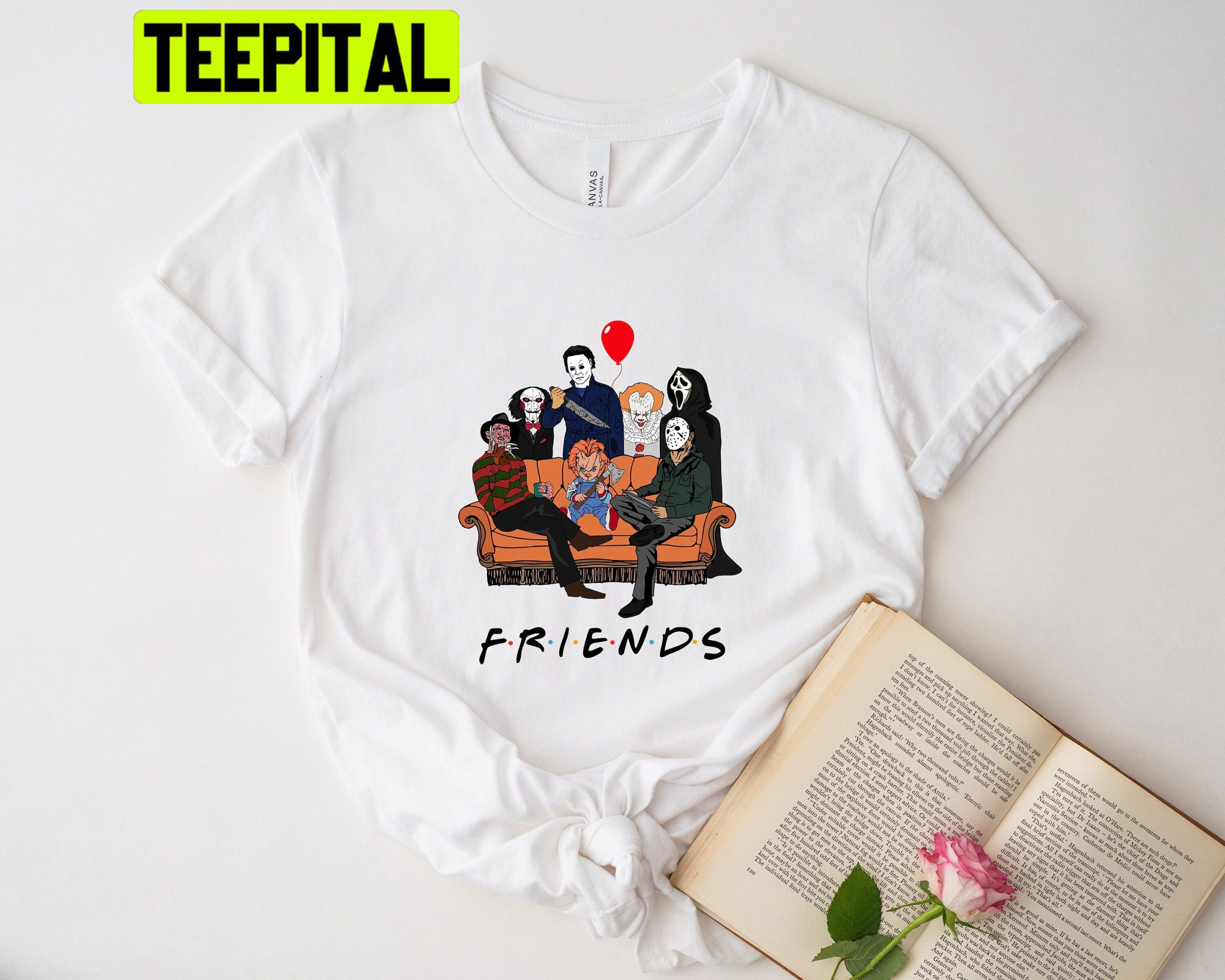 Friends Halloween Horror Movie Killers Trending Unisex T-Shirt Friends Halloween Horror Movie Killers Trending Unisex T-Shirt