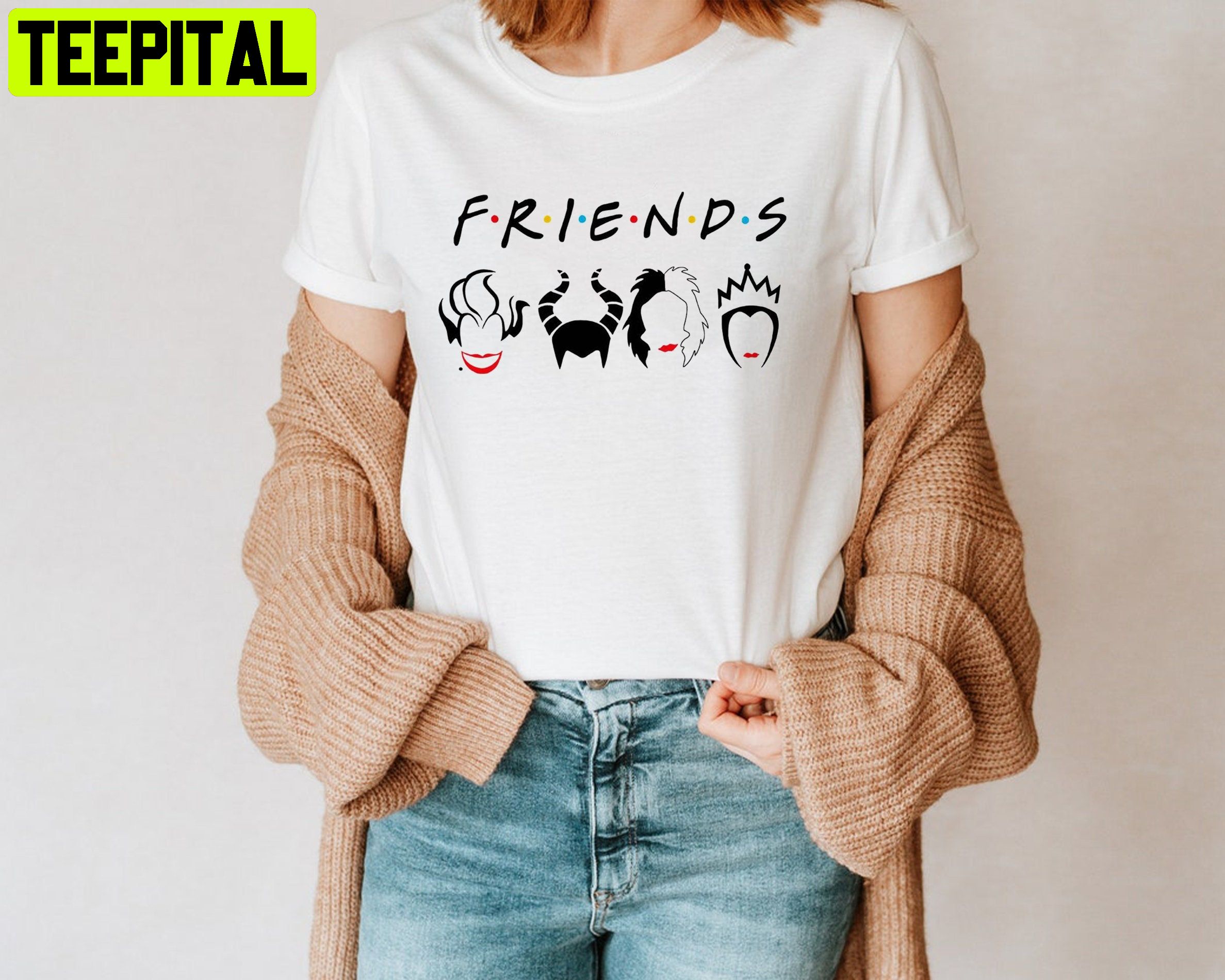 Friends Villain Villain Villain Wicked Disney Unisesx T-Shirt Friends Villain Villain Villain Wicked Disney Unisesx T-Shirt