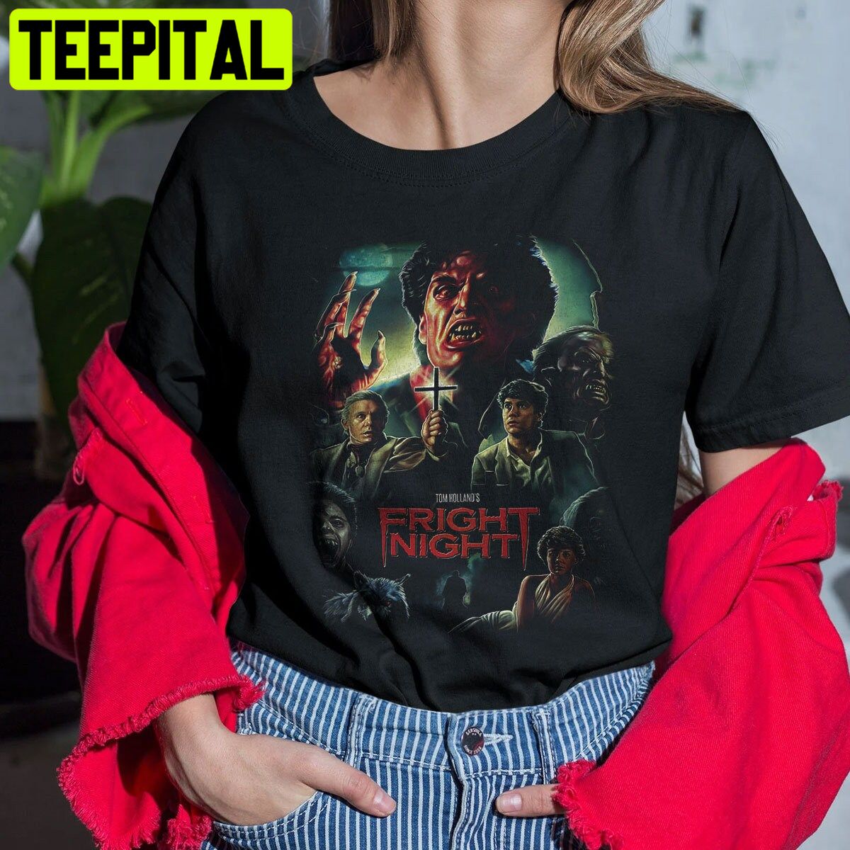 Fright Night 80's Horror Halloween Trending Unisex T-Shirt Fright Night 80's Horror Halloween Trending Unisex T-Shirt