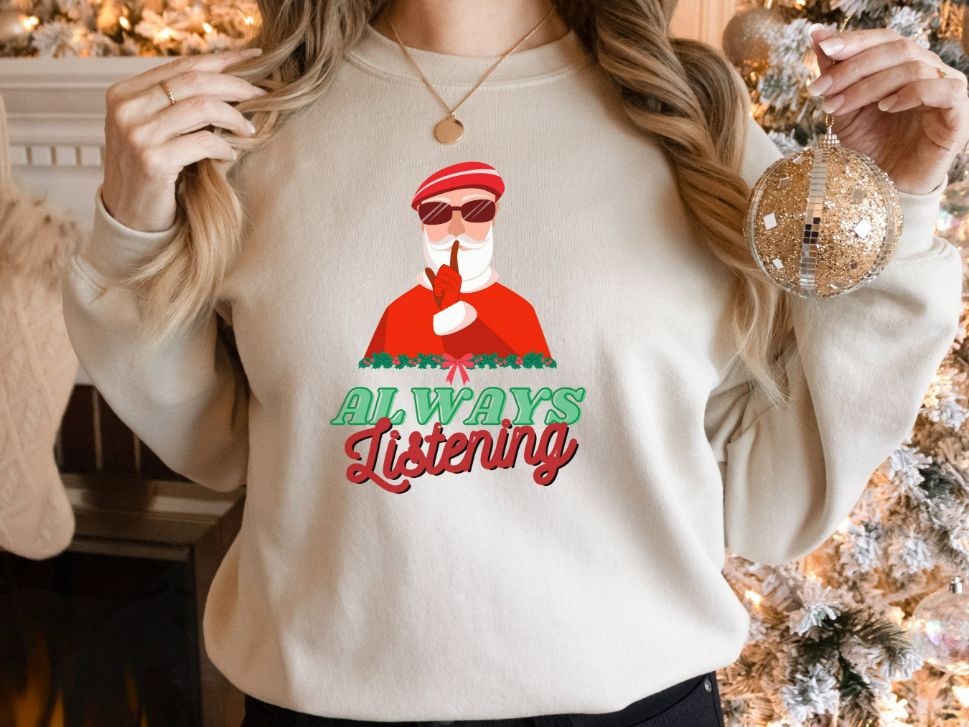 Funny Christmas Santa Sweatshirt Funny Christmas Santa Sweatshirt