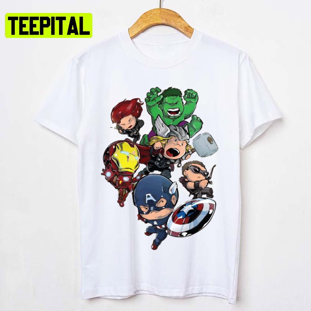 Funny Design Marvel Cute Avongers Unisex T-Shirt Funny Design Marvel Cute Avongers Unisex T-Shirt