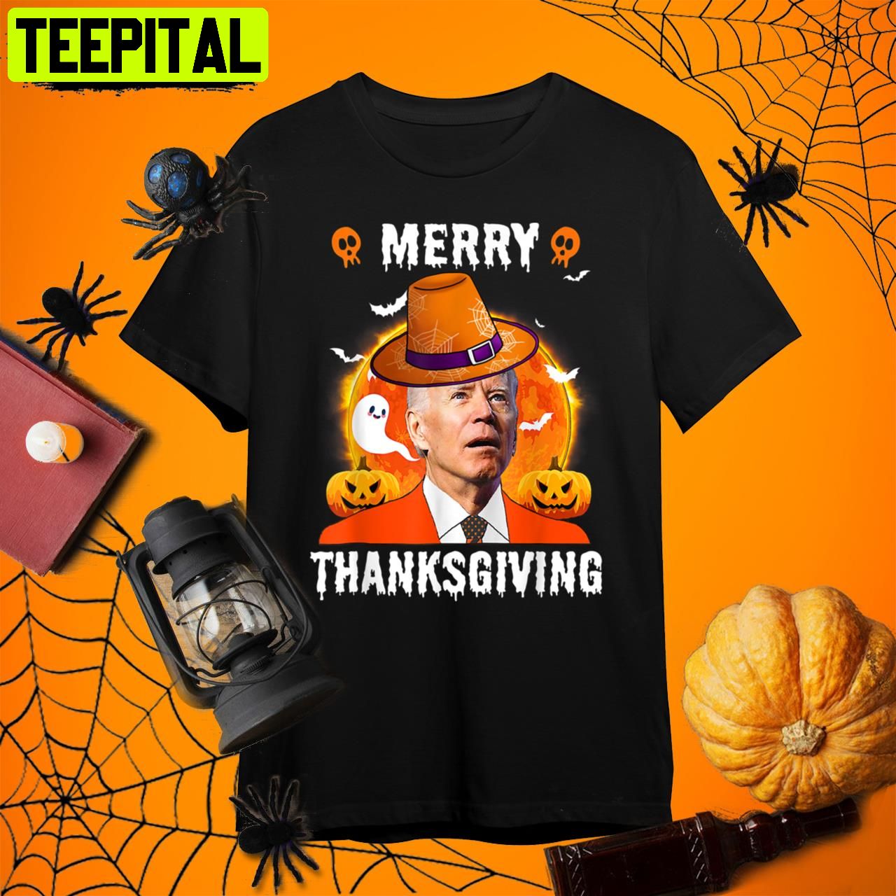 Funny Joe Biden Confused Merry Thanksgiving For Halloween Retro Art Unisex T-Shirt Funny Joe Biden Confused Merry Thanksgiving For Halloween Retro Art Unisex T-Shirt