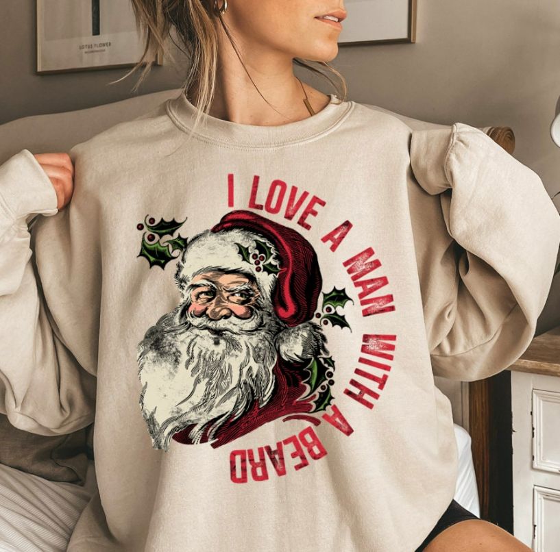 Funny Santa Beard Christmas Sweatshirt Funny Santa Beard Christmas Sweatshirt