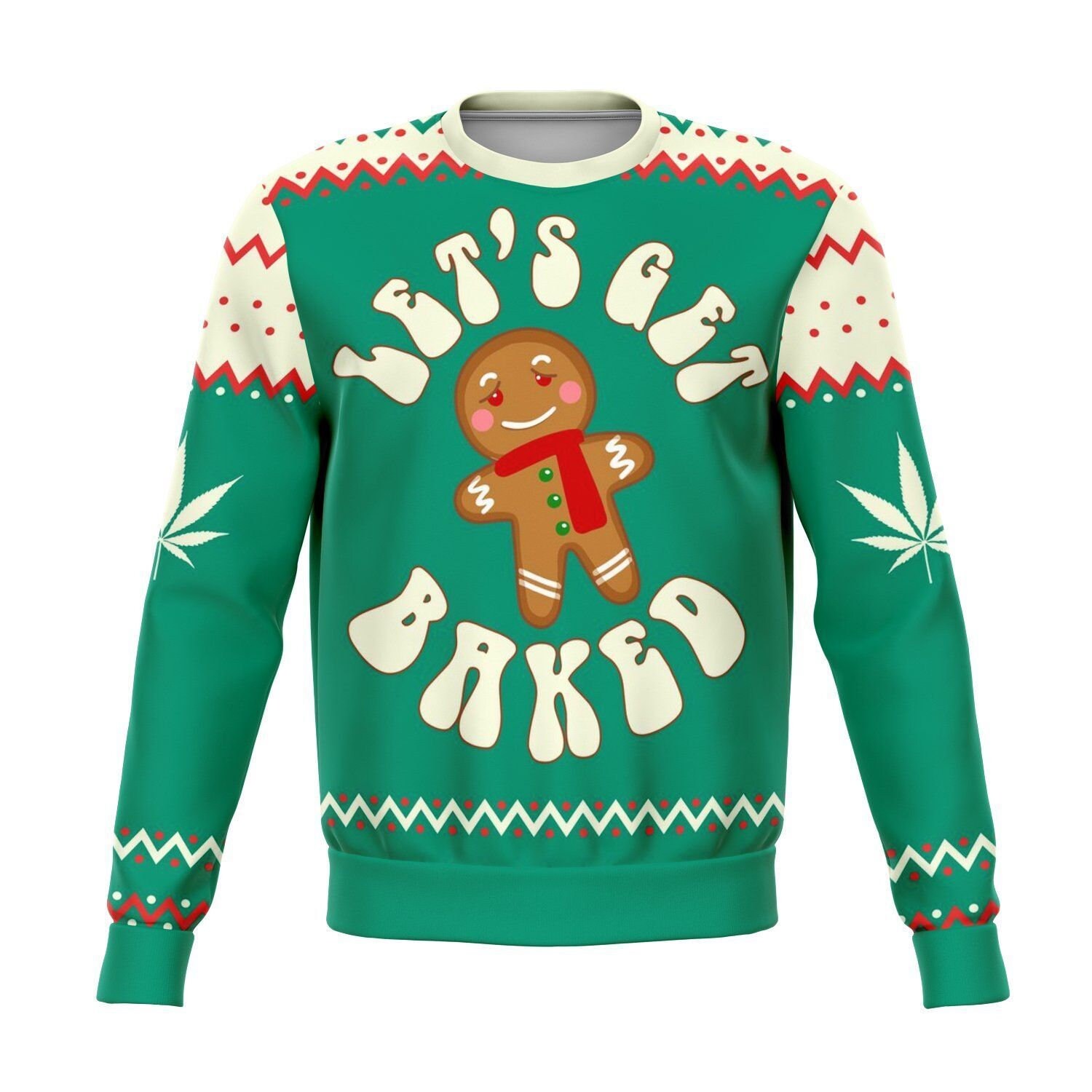 Get Baked Funny Unisex 3D Ugly Christmas Sweater Get Baked Funny Unisex 3D Ugly Christmas Sweater