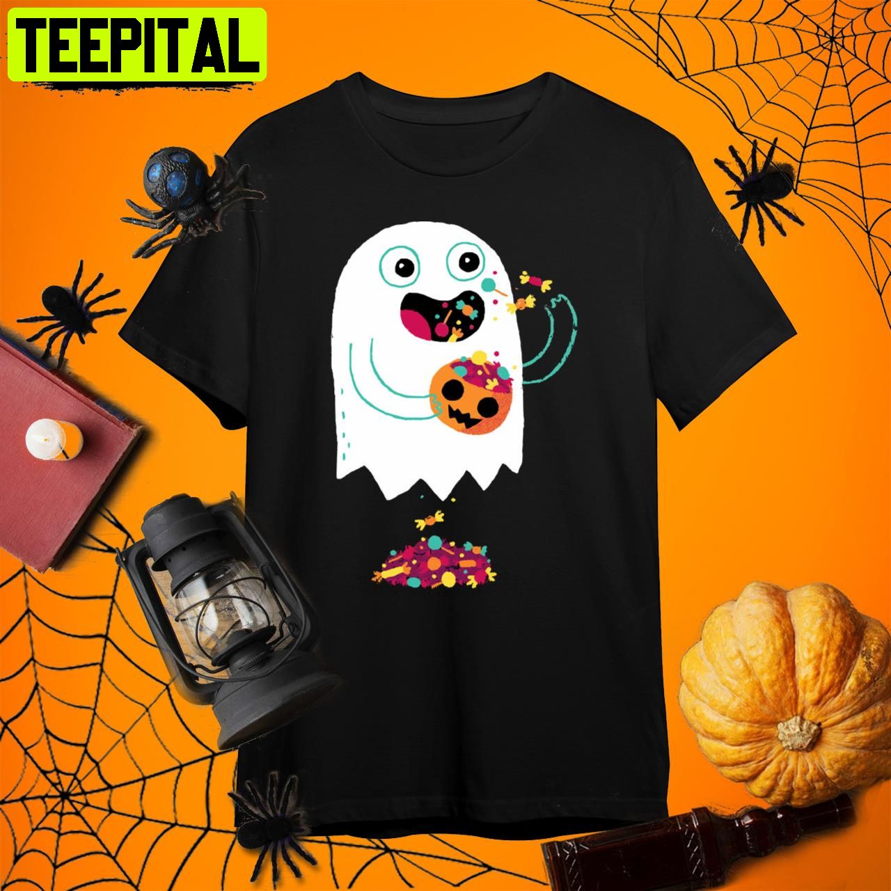 Ghost Candy Disneyland Halloween Retro Art Unisex T-Shirt Ghost Candy Disneyland Halloween Retro Art Unisex T-Shirt