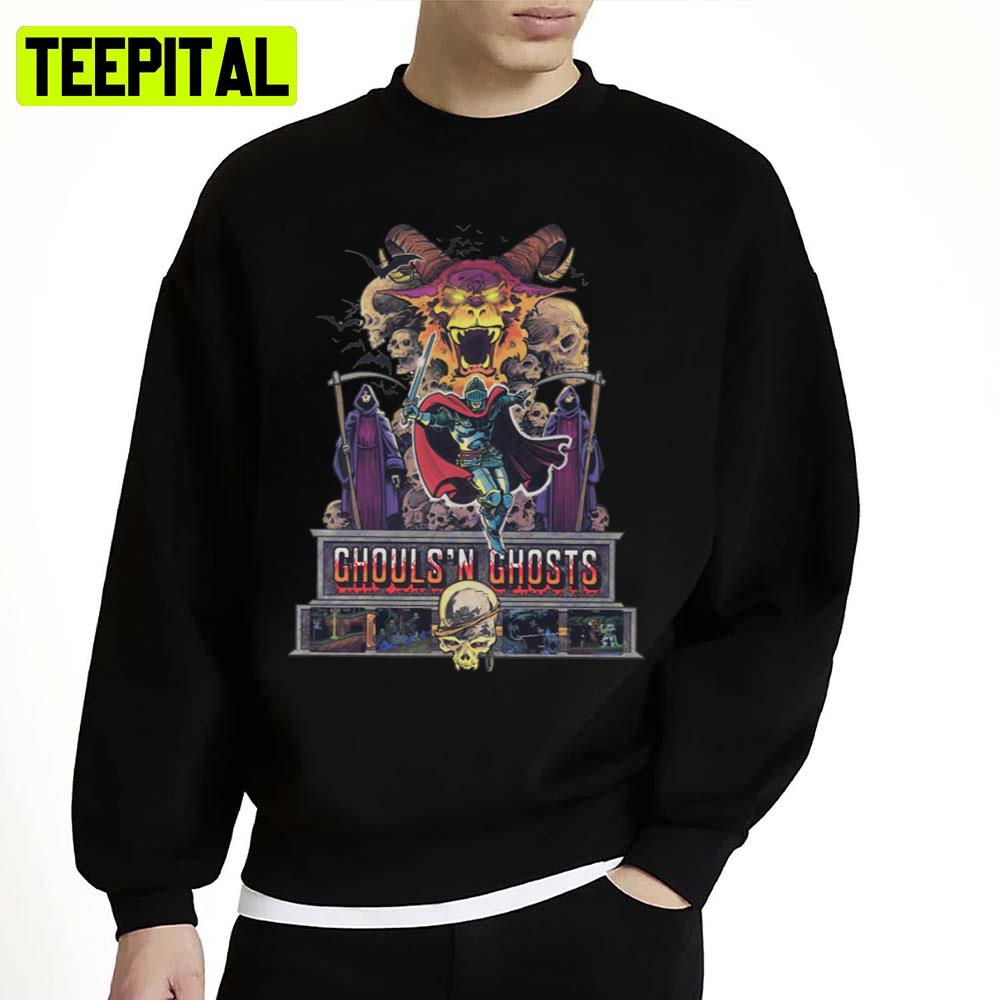 Ghouls'n Ghosts Vintage Movie Halloween Unisex Sweatshirt Ghouls'n Ghosts Vintage Movie Halloween Unisex Sweatshirt