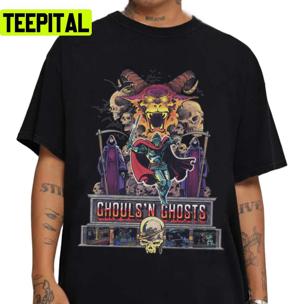 Ghouls'n Ghosts Vintage Movie Halloween Unisex Sweatshirt Ghouls'n Ghosts Vintage Movie Halloween Unisex Sweatshirt