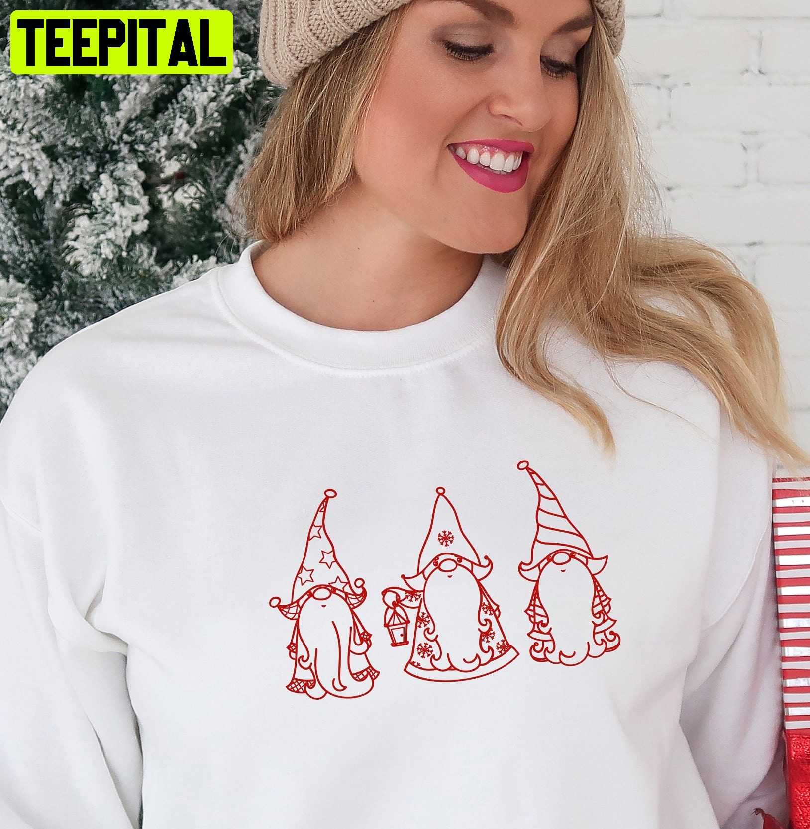 Gnomes Merry Holiday Santa Xmas Gnomes Unisex Sweatshirt Gnomes Merry Holiday Santa Xmas Gnomes Unisex Sweatshirt