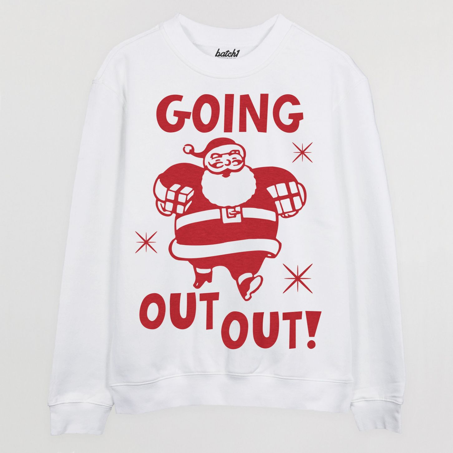Going Out Out Santa Women's Christmas Sweatshirt Going Out Out Santa Women's Christmas Sweatshirt