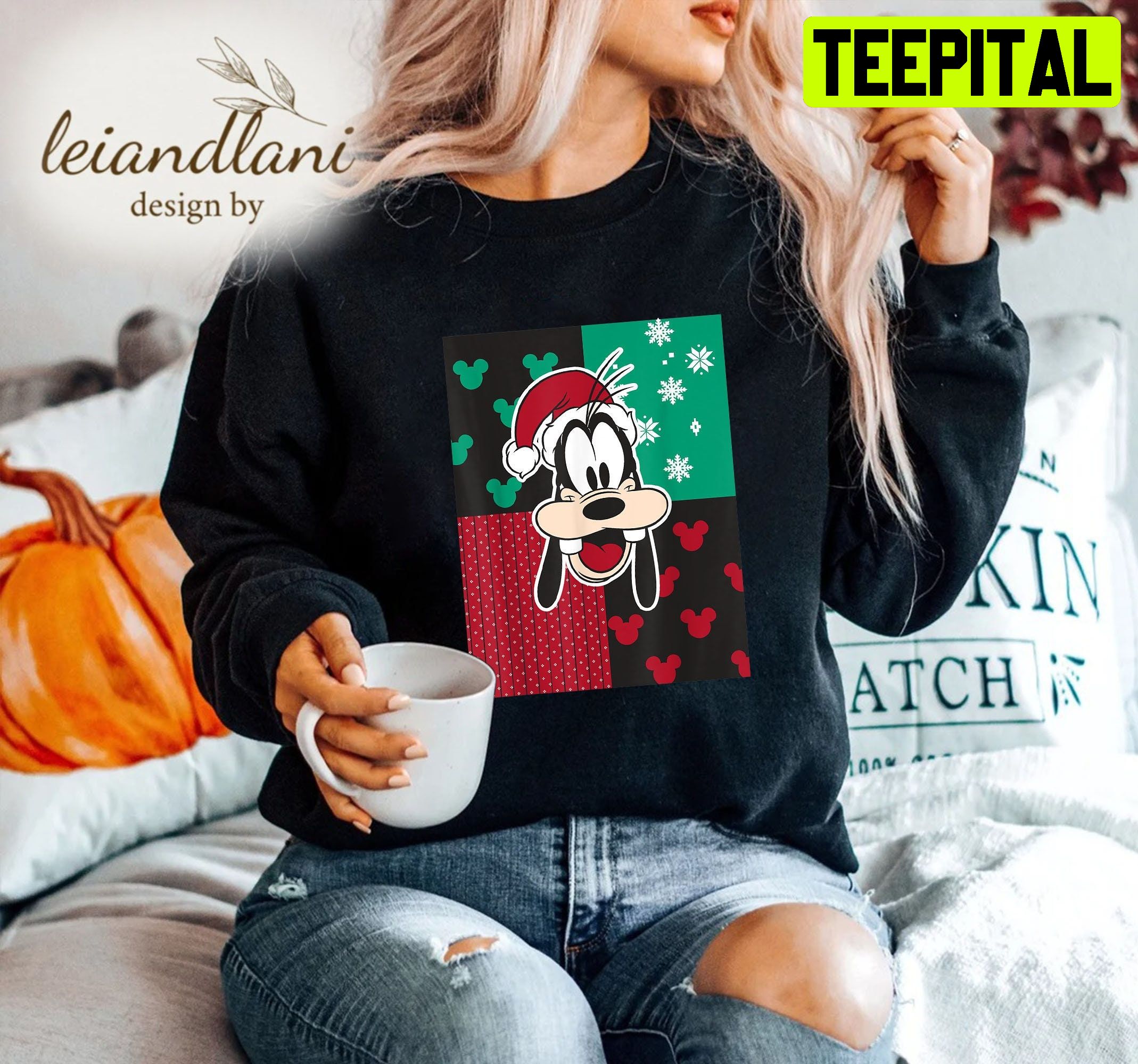 Goofy Holiday Santa Goofy Snow Lights Mickey And Friends Christmas Sweatshirt Goofy Holiday Santa Goofy Snow Lights Mickey And Friends Christmas Sweatshirt