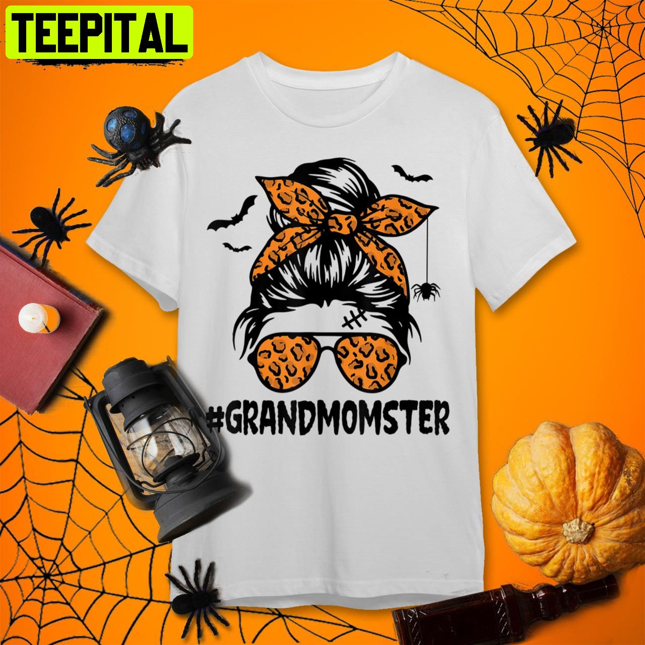 Grandmomster Women Nana Grandma Messy Bun Grandma Halloween Retro Art Unisex T-Shirt Grandmomster Women Nana Grandma Messy Bun Grandma Halloween Retro Art Unisex T-Shirt
